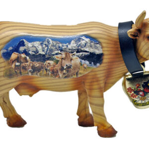 Image of Holzdesign 3D Kuh mit Glocke